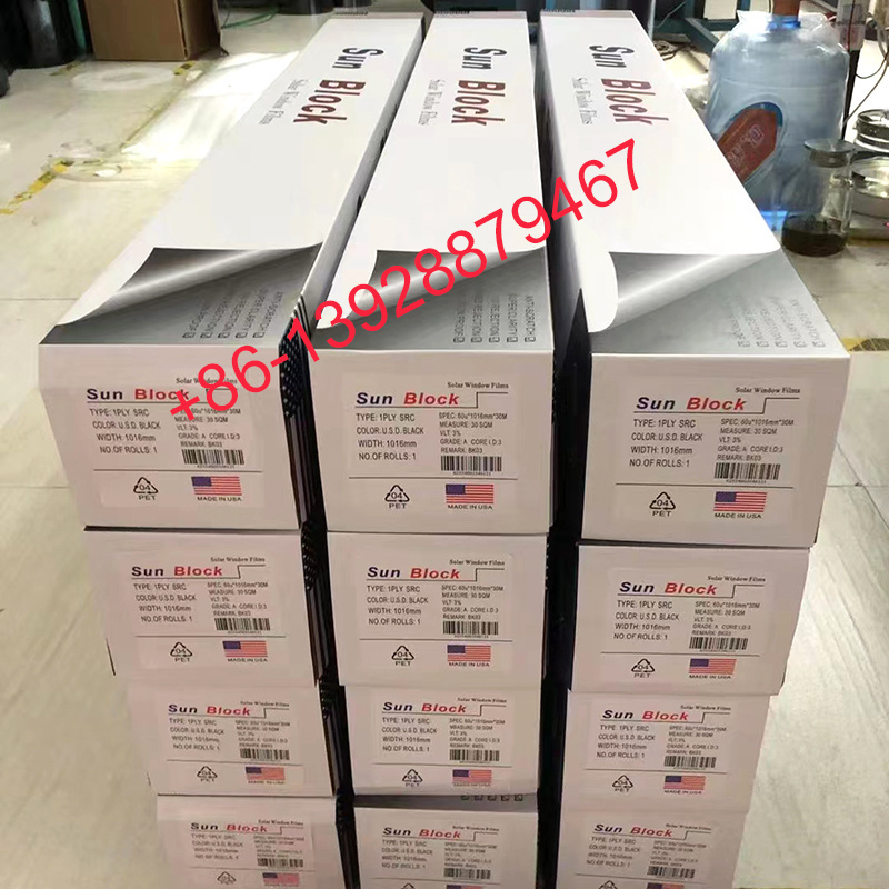 Solar Gard Window Film Wholesale Dark Black 5% Vlt V-BK05 1Ply 1.52*30M Car Window Tinting Film