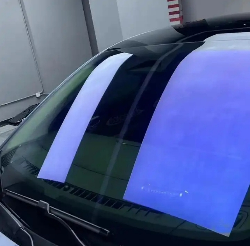 1.52mX30m UV Rejection Heat Insulation Holographic Rainbow Chrome CH80 Chameleon Solar Film For Car Front Windshield