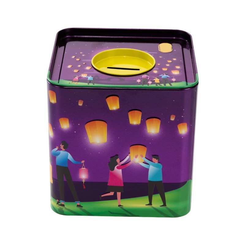 Empty tinplate Candy metal children gift coin tin box Refillable Cream saving piggy tin cans portable cosmetic Coin tins can