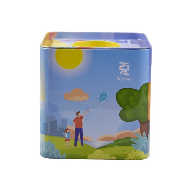 Empty tinplate Candy metal children gift coin tin box Refillable Cream saving piggy tin cans portable cosmetic Coin tins can