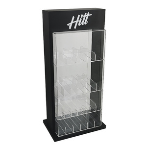 Tinya PMMA Matte Black Color Countertop Display Product Acrylic Display Case With Lock