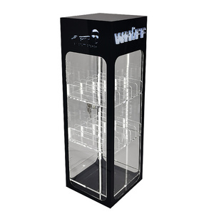 Tall led tobacco display cabinets with 3 layers acrylic display rack tobacco display showcase