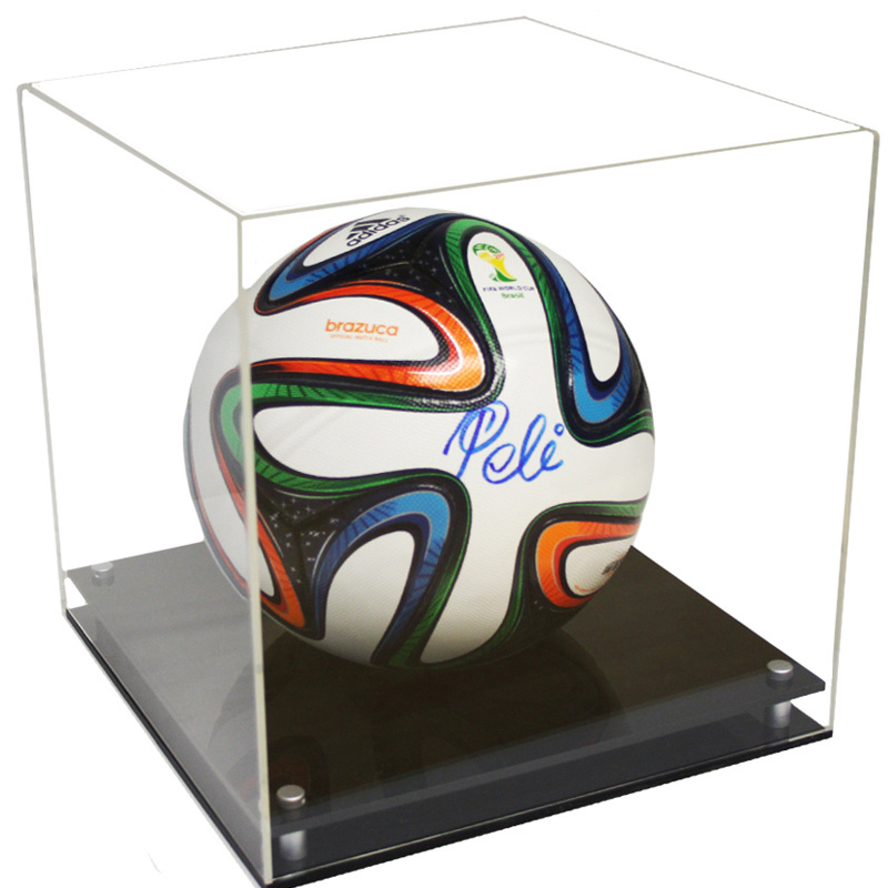 New arrival clear acrylic basketball display case baseball cap display case acrylic soccer ball display case stand