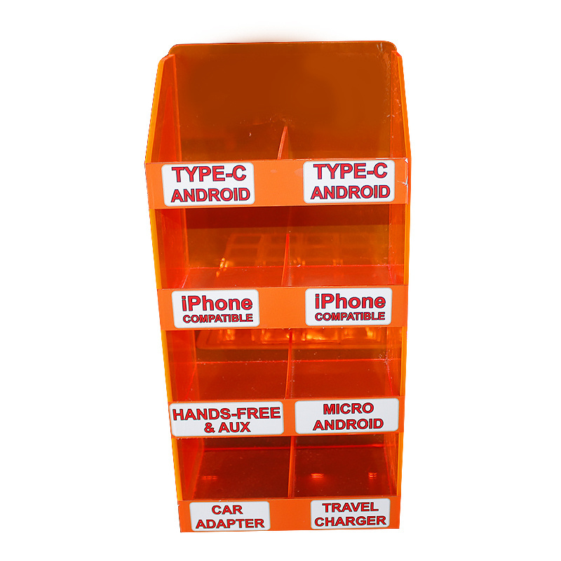 TINYA Factory customize phone mobile accessories super market charger retail store Acrylic display rack stand