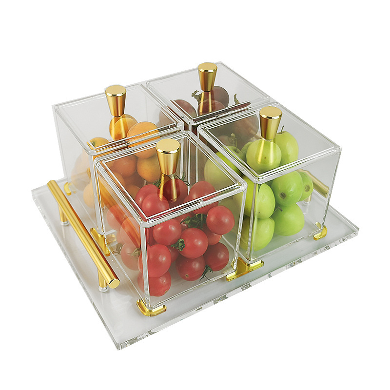 Acrylic Serving Bardex Bard Tray 1in 6 Fruit Decorative Perfume Trays Wholesale