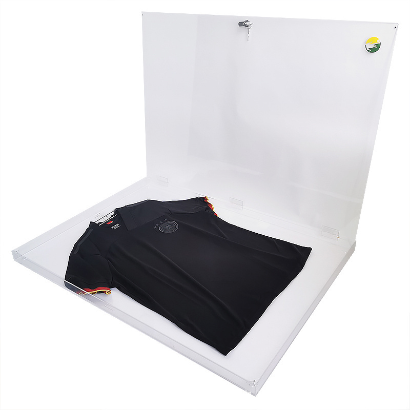 acrylic wall-mounted/independent Jersey polo shirt display case Football Jersey storage case Frame for all sports jerseys