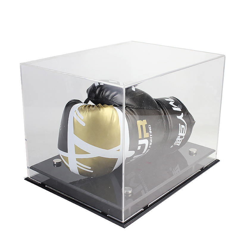 Custom Baseball Gloves Japan Kip Baseball Glove Display Stand Bundled Clear Acrylic one Hockey glove Display Case