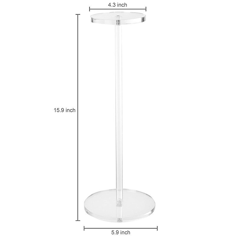 Freestanding Clear Hat Display Stand Hair Extensions Display Stand Wig Rack Holder Tabletop Clear Acrylic Wig Display Stands