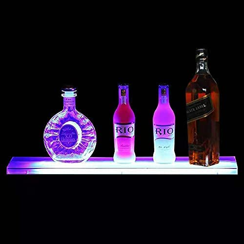 acrylic modern custom  led lighted liquor bottle display shelf bar display rack