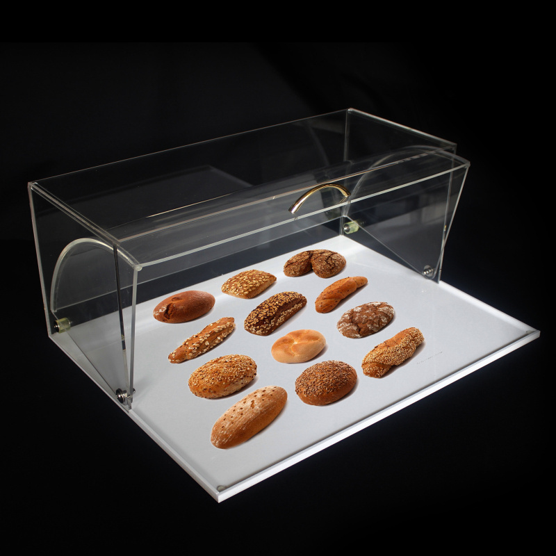 Hot Selling Custom Acrylic Bakery Display Case For Retail Store,Counter Top Acrylic Cake Bread Display Stand Showcase Wholesale