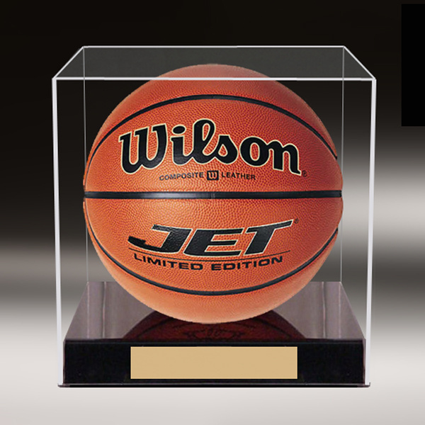 New arrival clear acrylic basketball display case baseball cap display case acrylic soccer ball display case stand