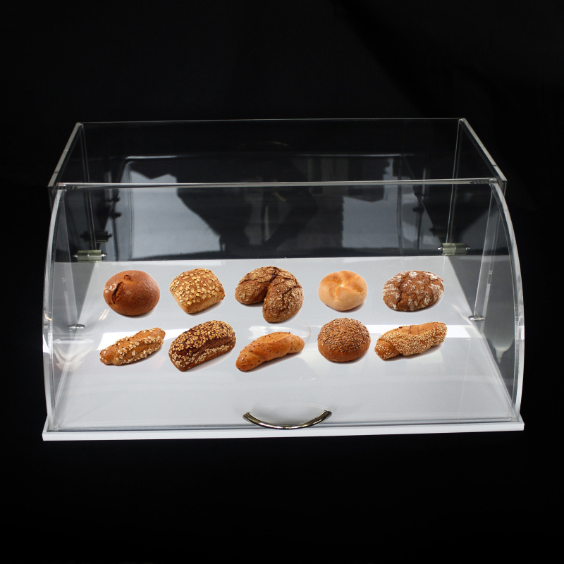 Hot Selling Custom Acrylic Bakery Display Case For Retail Store,Counter Top Acrylic Cake Bread Display Stand Showcase Wholesale