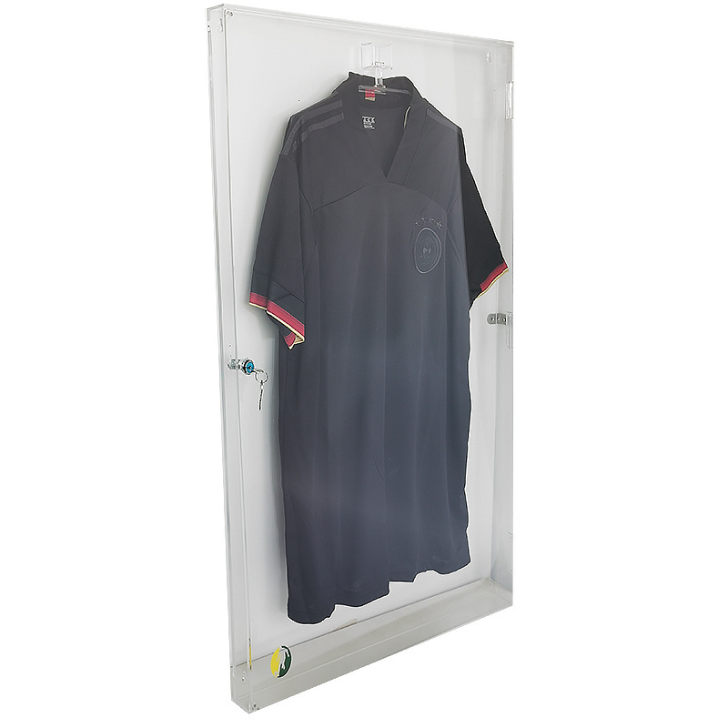 acrylic wall-mounted/independent Jersey polo shirt display case Football Jersey storage case Frame for all sports jerseys