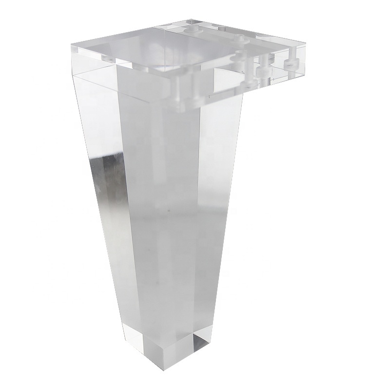 6 inch Small Clear Lucite Coffee Table Legs for Furniture Crystal Table Legs glass Acrylic Legs