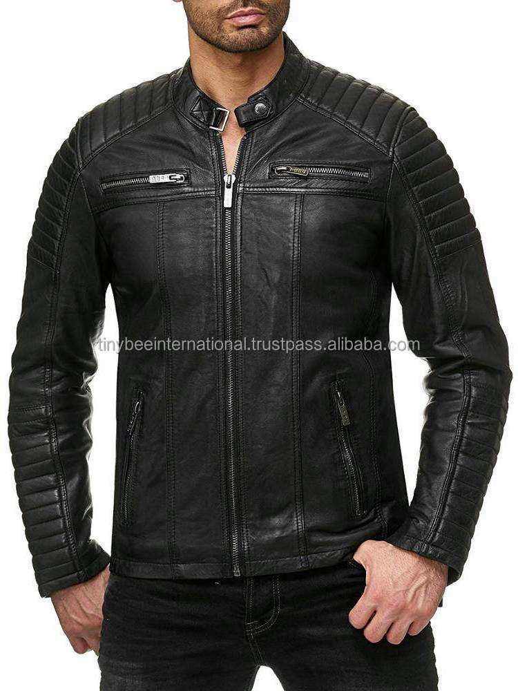 leather jackets for men /Slim fit soft lamb leather men branded all season fashion jacket