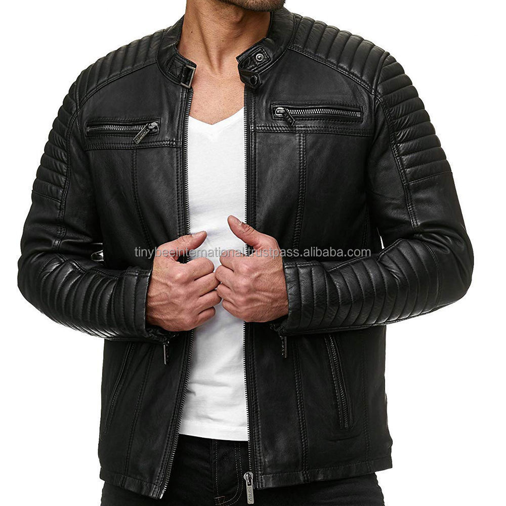 leather jackets for men /Slim fit soft lamb leather men branded all season fashion jacket