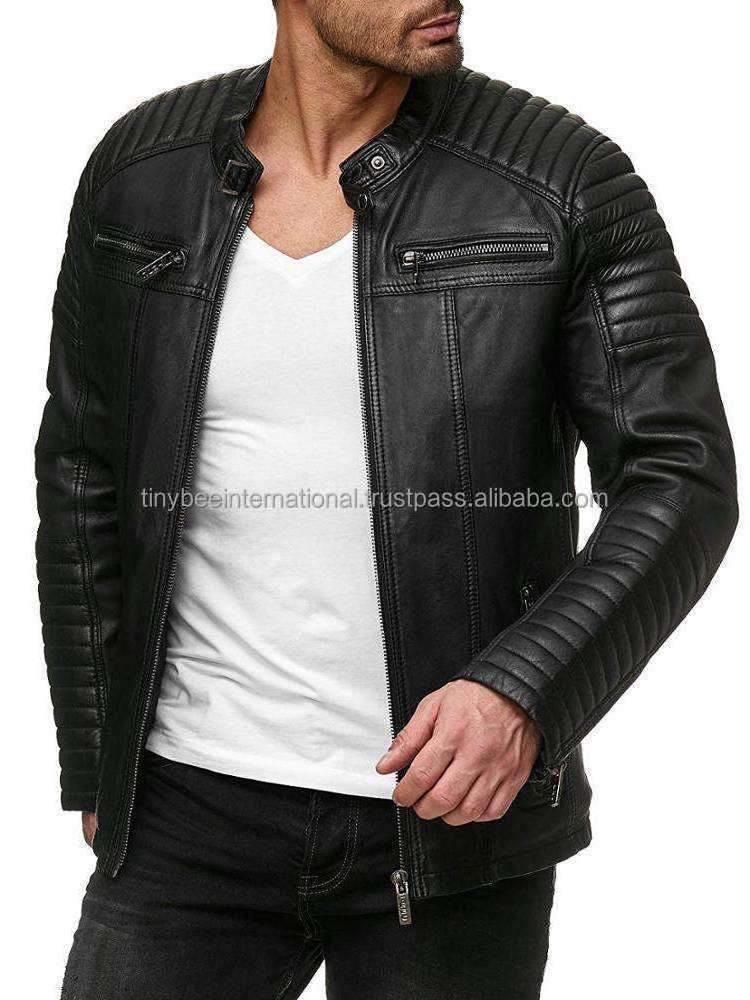 leather jackets for men /Slim fit soft lamb leather men branded all season fashion jacket