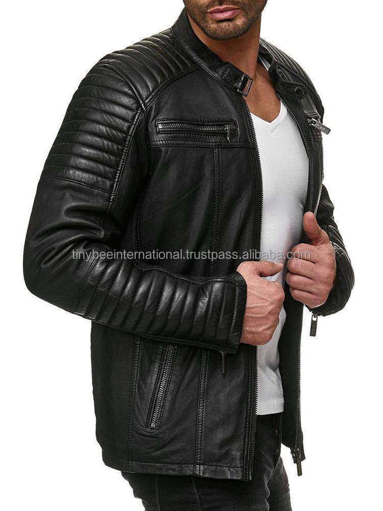 leather jackets for men /Slim fit soft lamb leather men branded all season fashion jacket