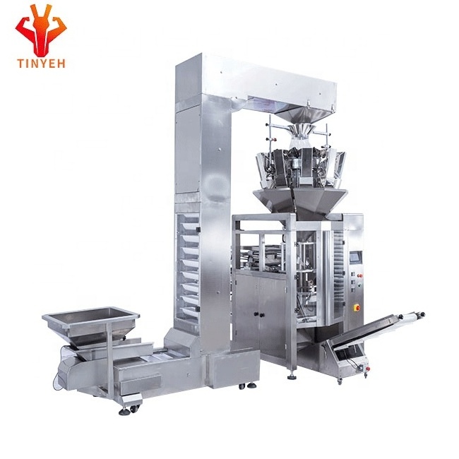 High efficiency biscuit pet food bread bags packaging machine with multihead combined weigher