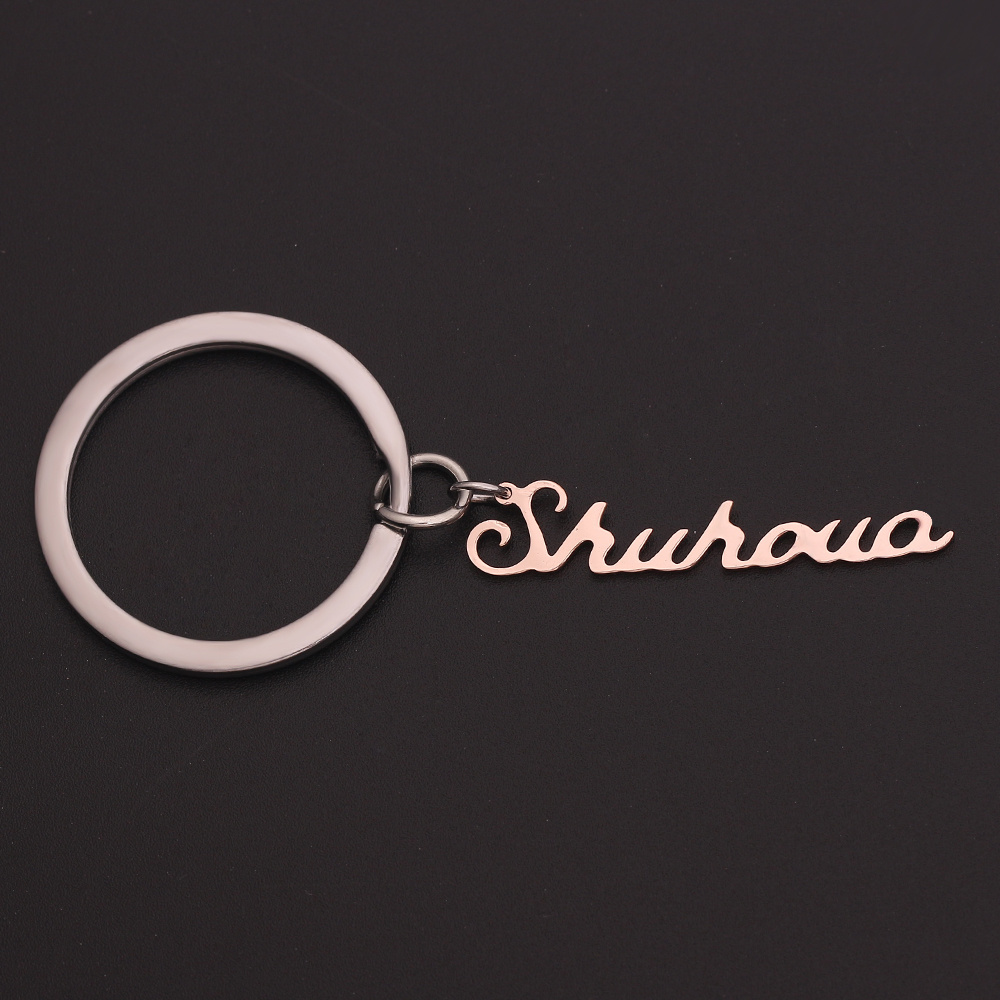 Stainless steel Tarnish Free Personalized Name keyring Stainless Steel Nameplate Custom Keychain