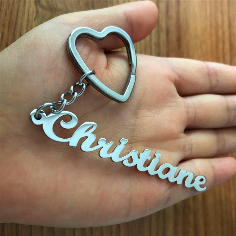 Stainless steel Tarnish Free Personalized Name keyring Stainless Steel Nameplate Custom Keychain