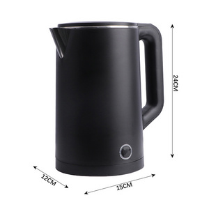 Black 1.8L Double layer   electric kettle with keep warm temperature electronic control Tea milk coffee