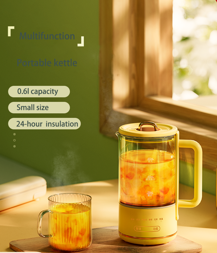 2020 Hot Sale  Portable Multi-functional Glass Electric Tea Maker Kettle Health Pot