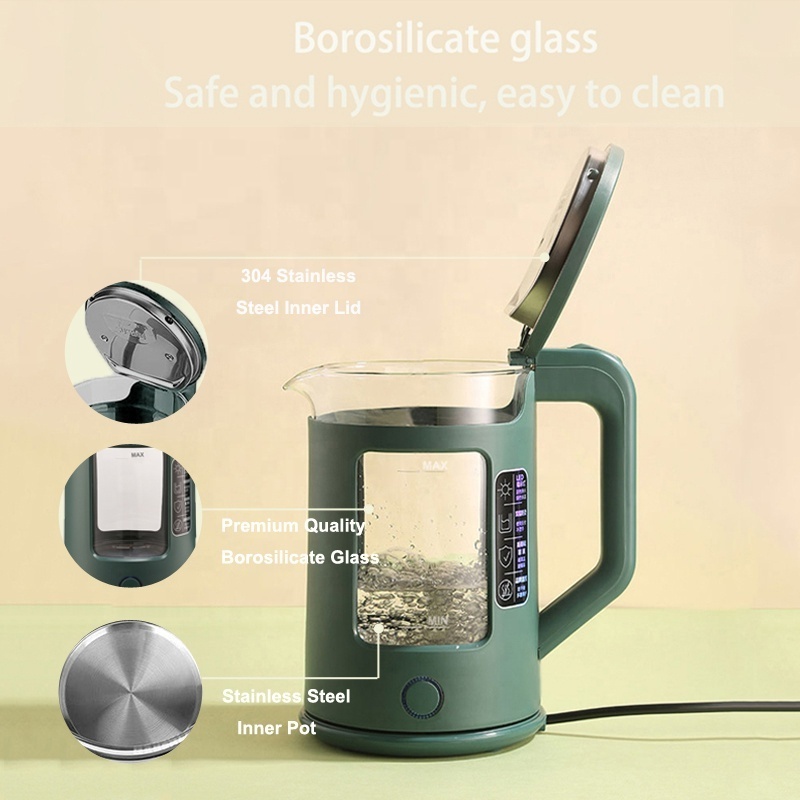 New Product Ideas 2022 Kettle Cordless Clear Glass Electric Tea Kettles