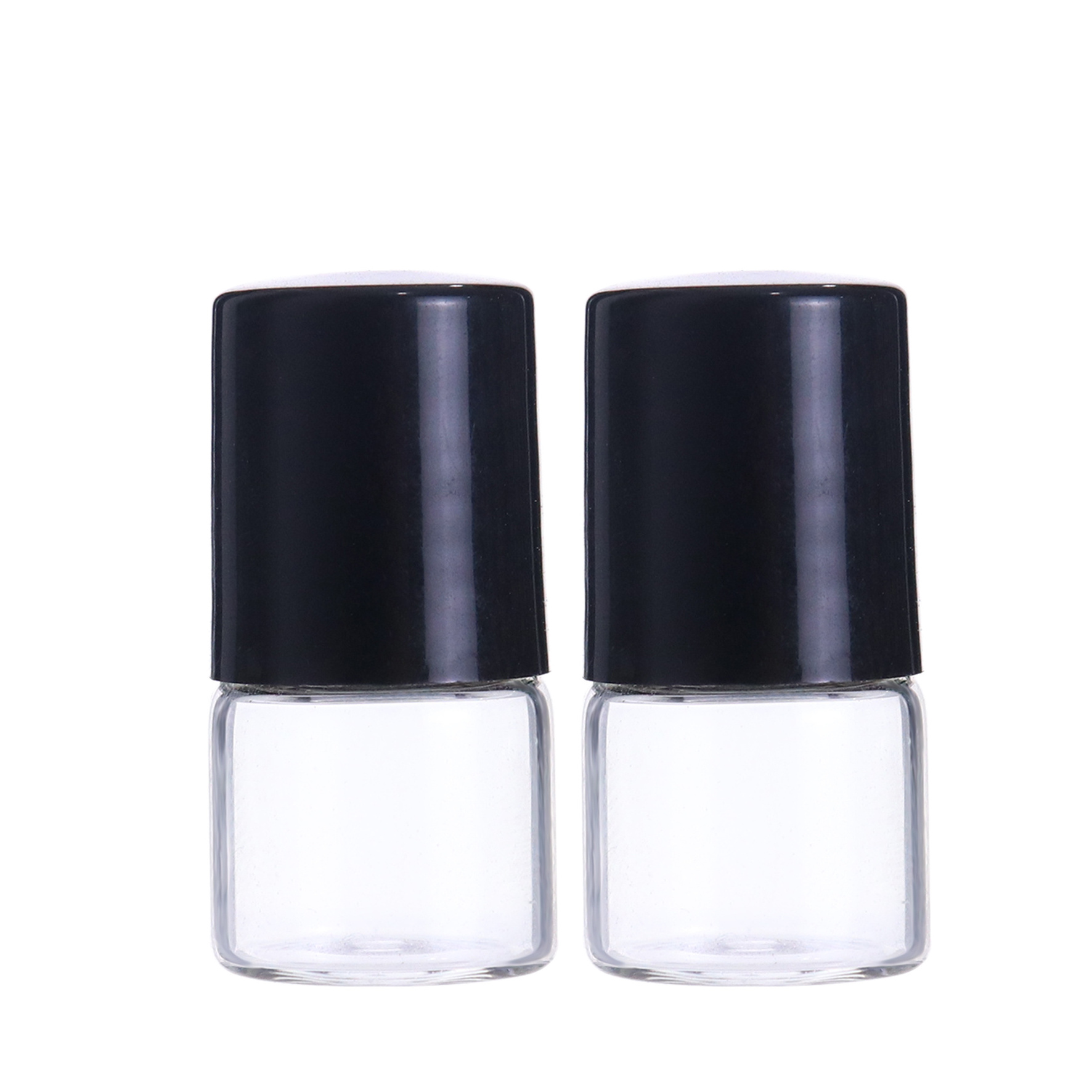 Guangzhou 1ml 2ml mini transparent glass roll -on bottle roller ball cosmetic perfume essential oil sample bottles