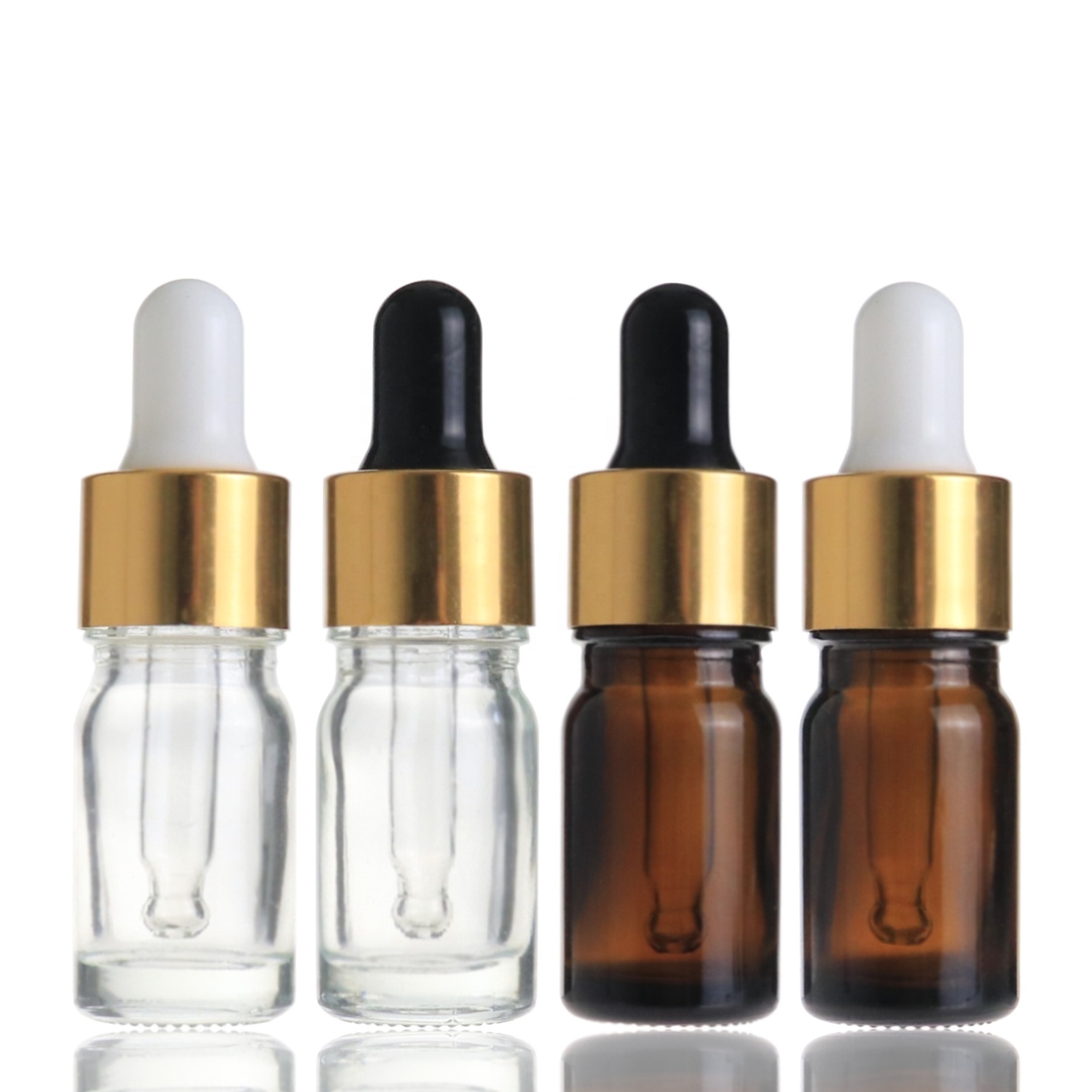 Mini size essential oil bottle 5ml 10ml 15ml 20ml 30ml 50ml fancy amber clear glass serum dropper bottle for skincare vials