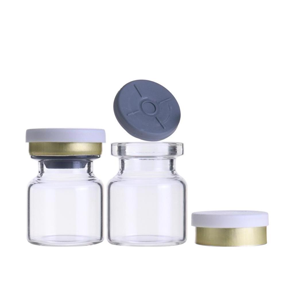 LOW MOQ Amber clear medicine apothecary glass vial injection 2ml 3 ml homeopathic bottle with bottle cap