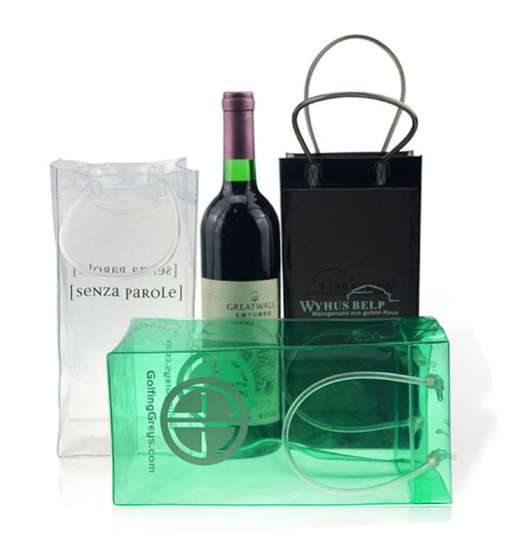 Freezable Plastic Chill Bag PVC Wine Beer Chill Bags PVC Transparent Cool Bag