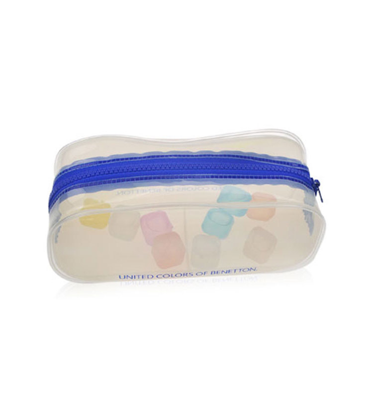 Transparent Plastic Heat Seal Sewing Zipper Pouch 2020 Vinyl Clear PVC Deep Blue Zippered Toiletry Bag