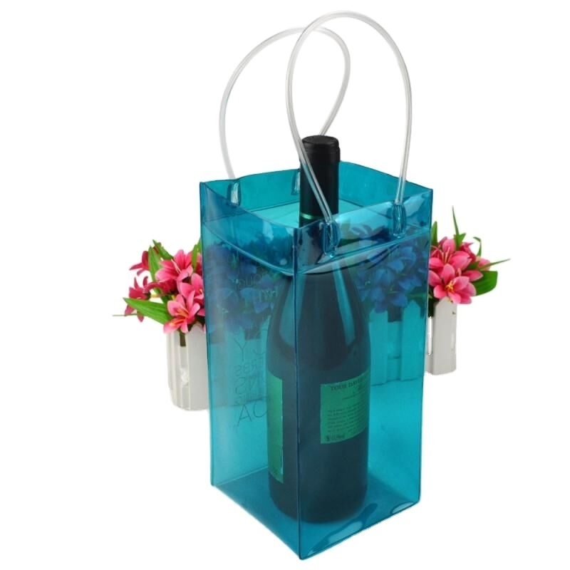 Freezable Plastic Chill Bag PVC Wine Beer Chill Bags PVC Transparent Cool Bag