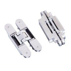 Professional Concealed Door Application Silver 180 Degree Three Direction Adjustable Concealed Door Hinge/ Invisible Door Hinge