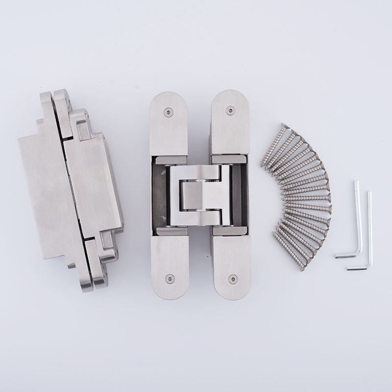 Professional Concealed Door Application Silver 180 Degree Three Direction Adjustable Concealed Door Hinge/ Invisible Door Hinge