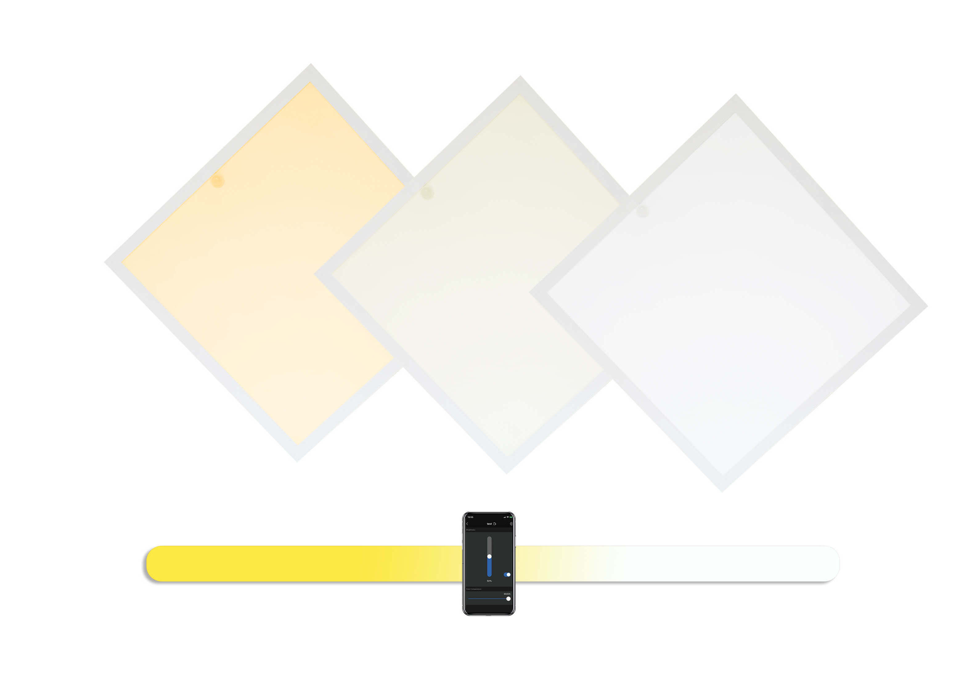 2x2 2x4 Dimmable panel 120lm/w led smart flat panels 0-10V Dimming smart led panel light