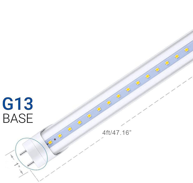 2ft 4ft Led Tube T5 Fluorescent Clear Cover 6000k Daylight Dimmable T8 Led Tube Light