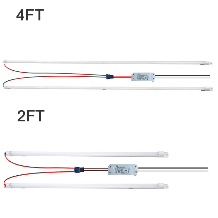 Replace fluorescent 2ft T8 T5 tube 8wx2pcs 16w 4000K dlc5.1 wireless smart version optional LED strip retrofit kits