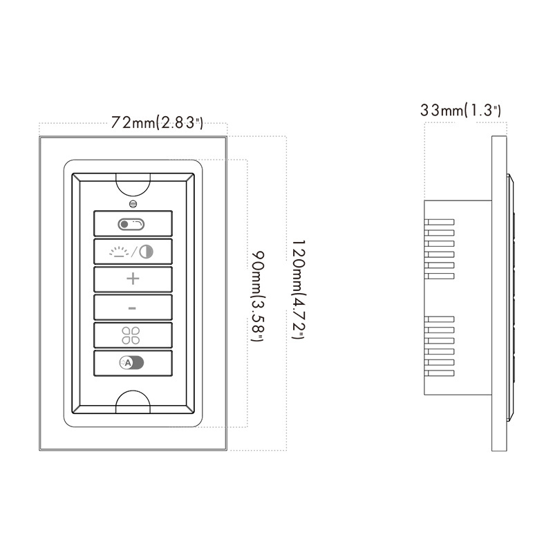 Dimming/Tunable optional Wireless Bluetooth Switch DC lighting controller  Indoor Smart light