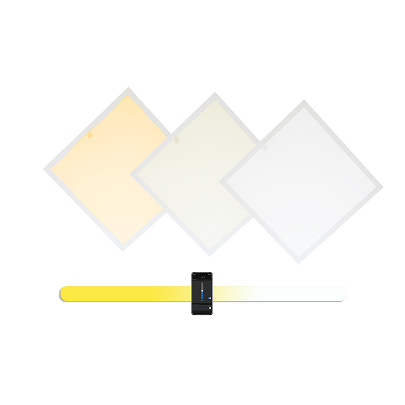 DLC Listed 2*2ft / 2*4ft Dimmable 3000k-6500k Panel Smart Flat Panels 0-10V Dimming smart led panel light