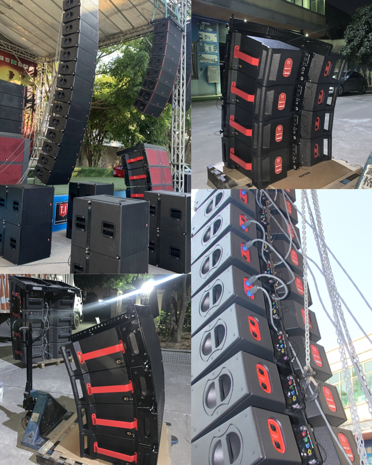 Max6 high quality mini portable audio sound equipment double 6.5 inch line array system two way speakers