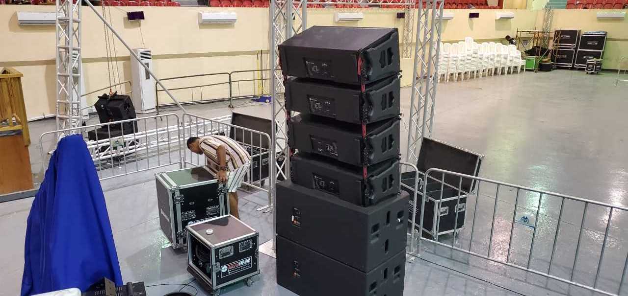 Double 12 inch powered line array speaker active passive pro sound system professional audio system 2 way line array speakers