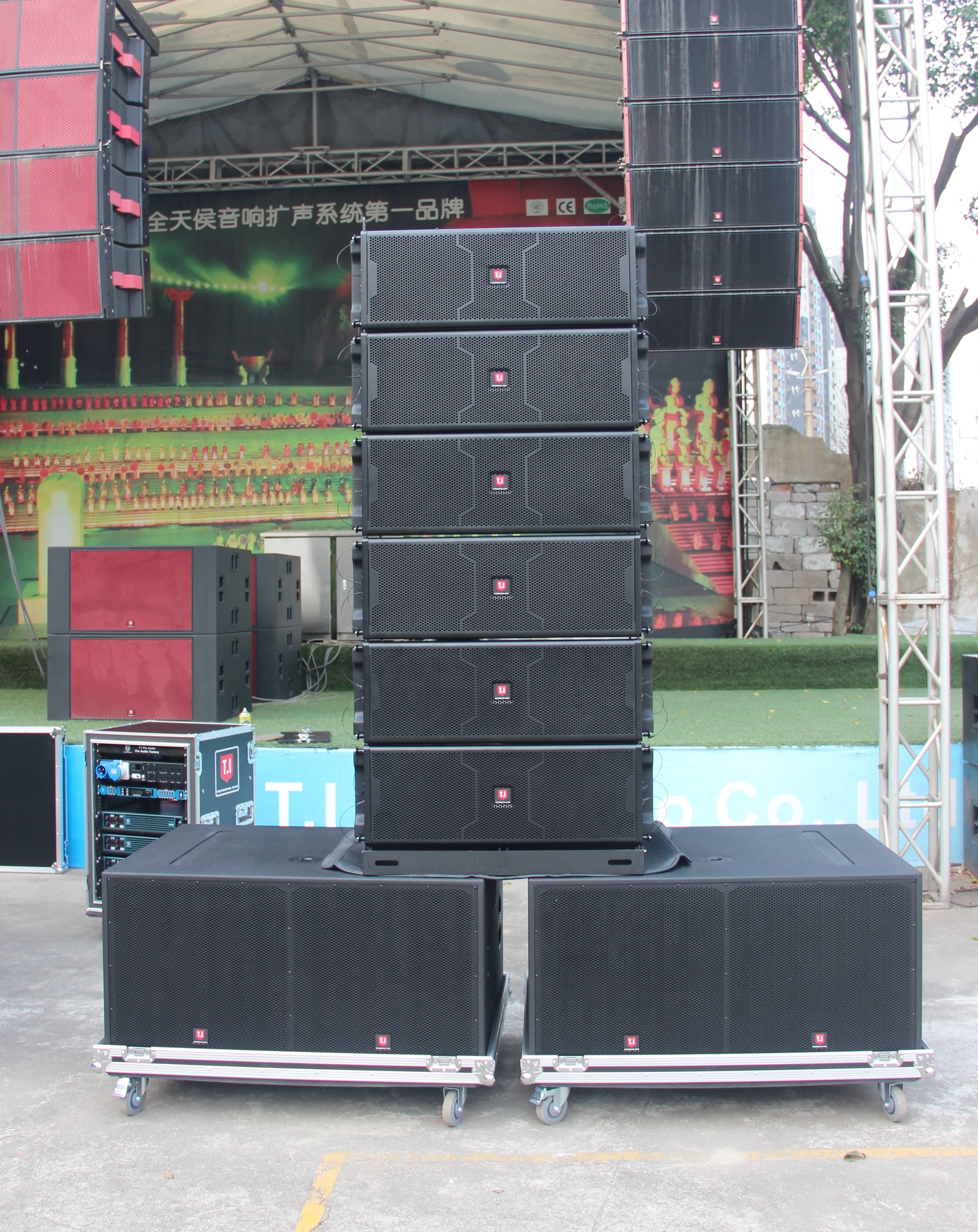 LA-210P active Line array dual 10 inch line array high power pa system outdoor concert sound system speaker