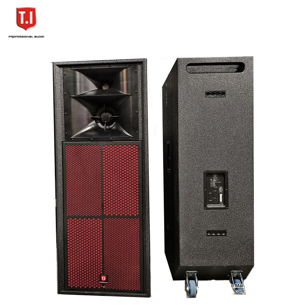 High Quality T-513 Full Range Audio Speakers Dual 15'' Wooden Woofers Three Way Sound System Empty Speaker Box for Church