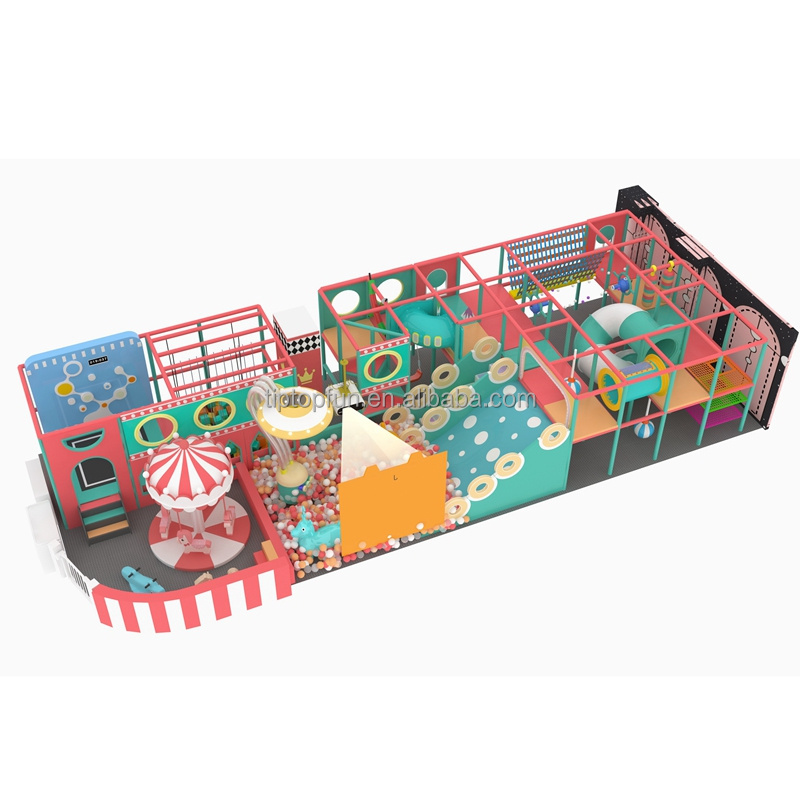 New design soft playground merry go round kids play area indoor soft play equipment