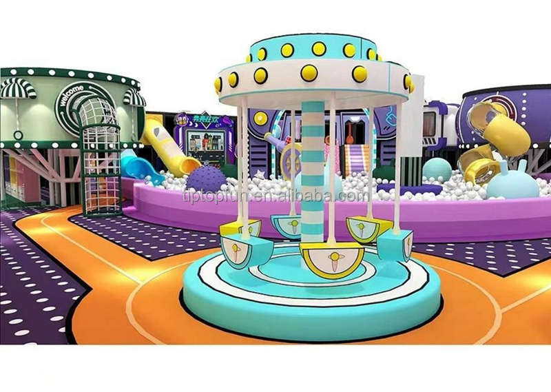 New design soft playground merry go round kids play area indoor soft play equipment