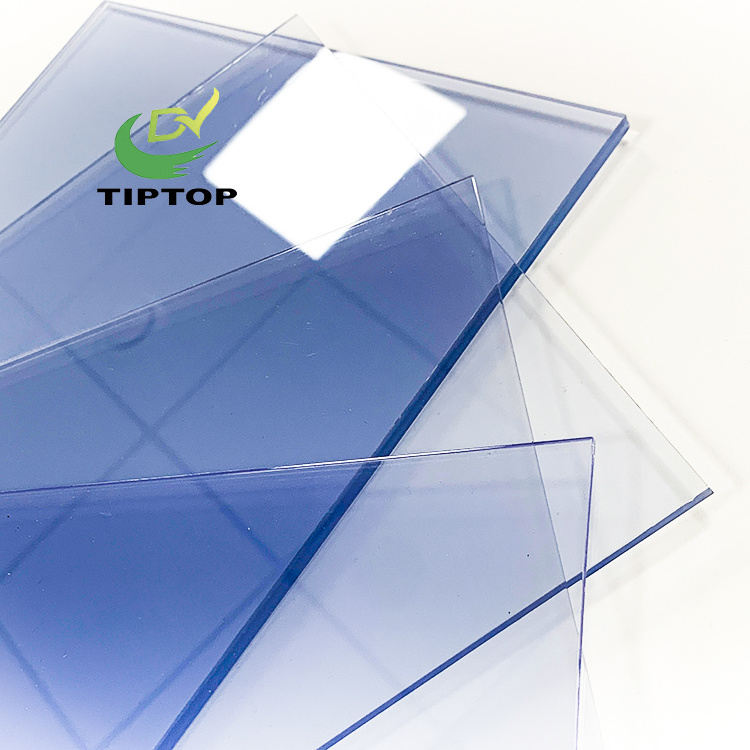 Tiptop water proof UV resistant hard board 05mm thick transparent clear pvc plastic