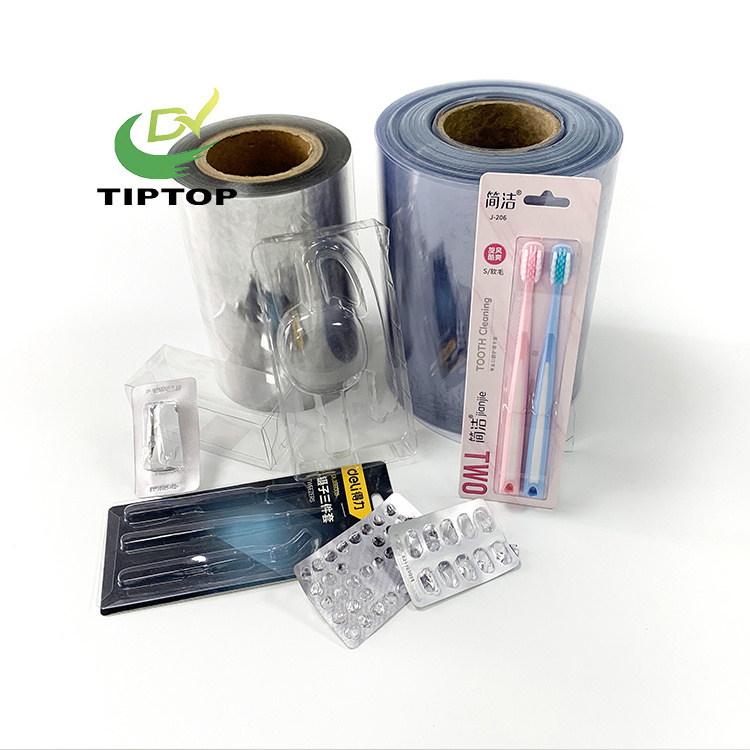 Tiptop 0.30mm PVC Plastic Three Layers Laminate PVC / PVDC Pharma Plastic Material For Medical Packing