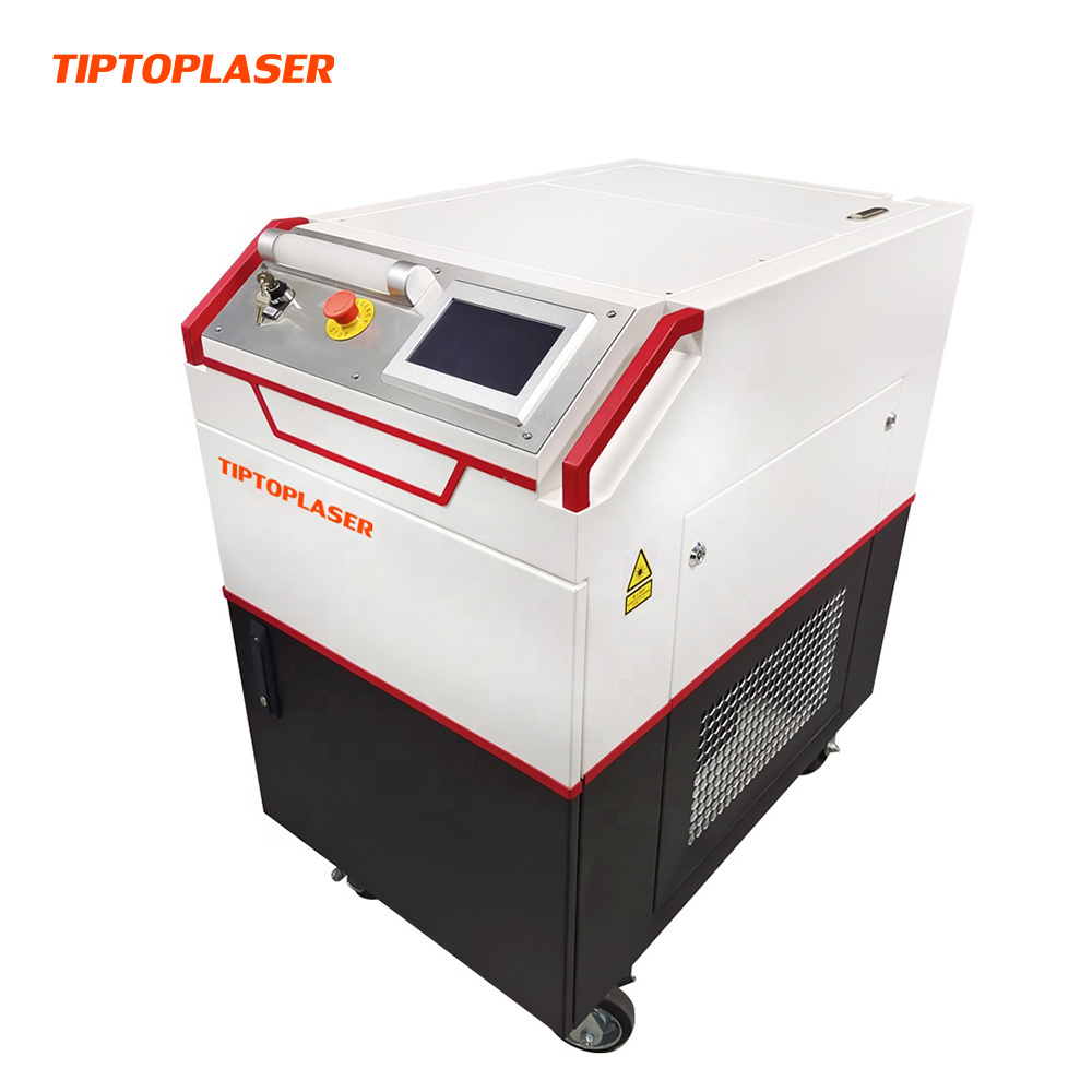 JINAN TIPTOPLASER 200W 300W portable rust remover fiber laser cleaning machine dry ice blasting machine laser cleaning machine